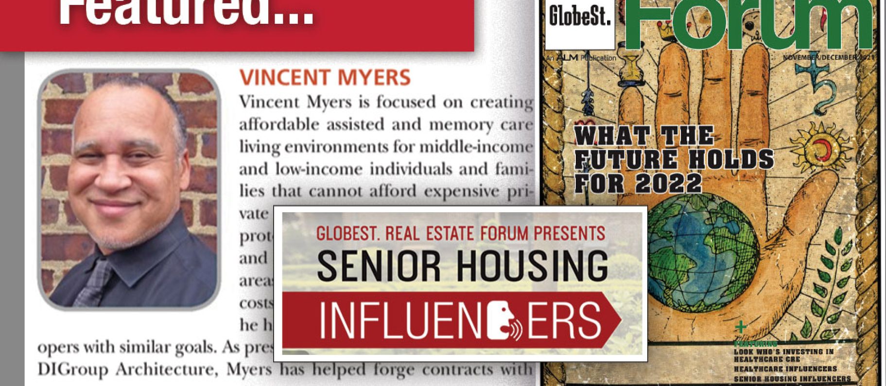GlobeSt. Real Estate Forum Selects Vince Myers as Influencer in Senior Housing Image