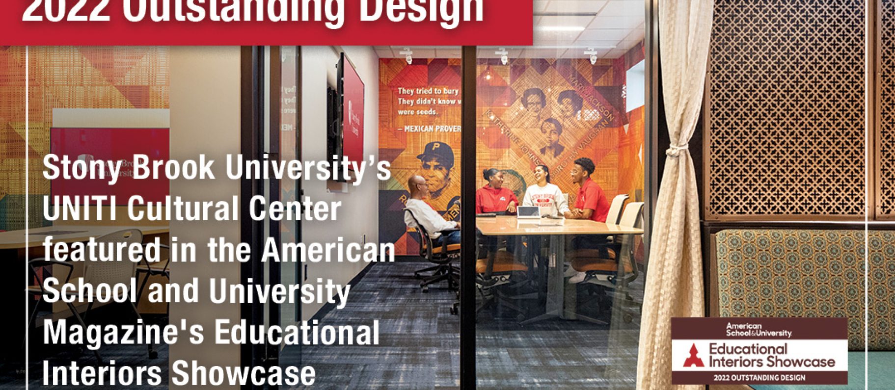 UNITI Cultural Center at SUNY Stony Brook Named for Excellence in Educational Interior & Facility Planning Image