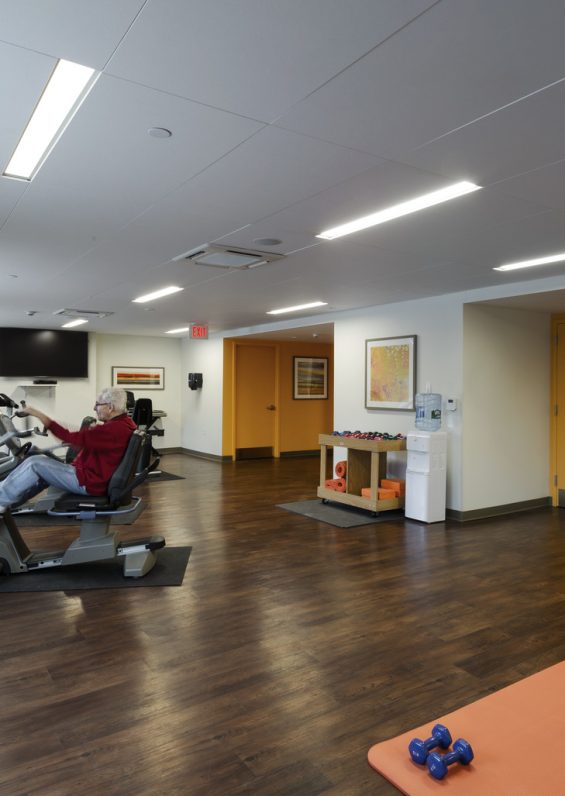 Activities Center Renovated space for fitness, entertainment, and table games