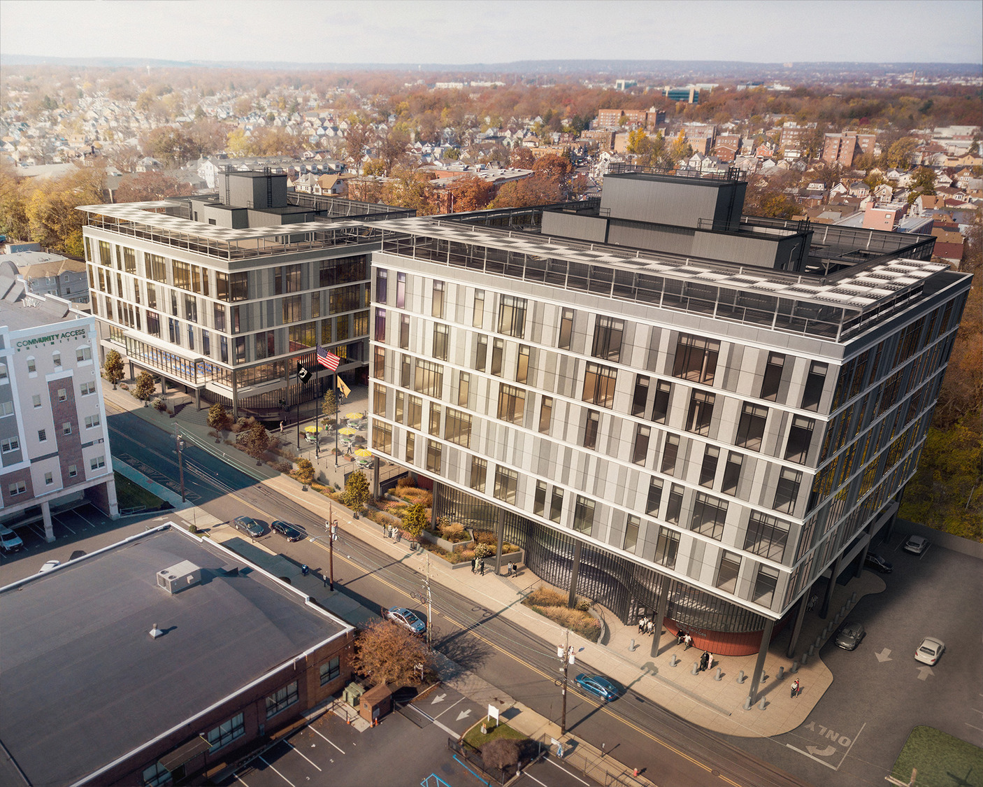 Aerial View of West Grand Street